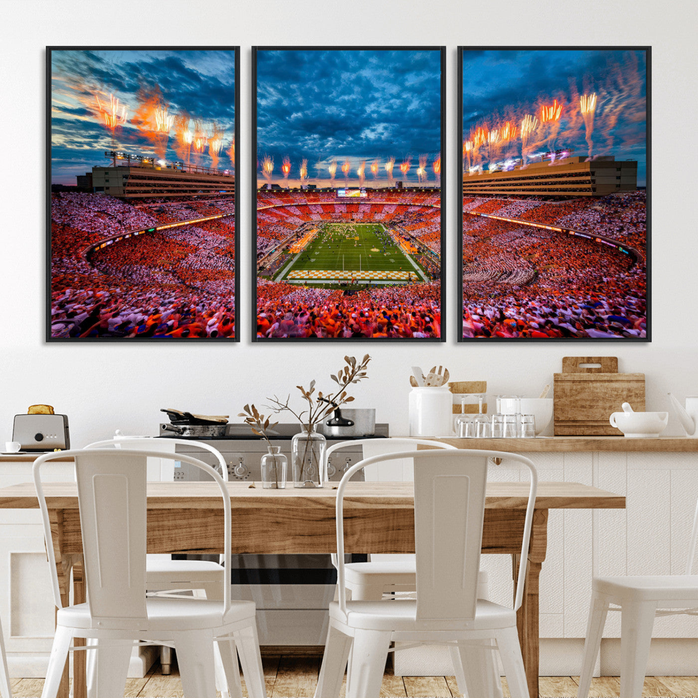 Tennessee Neyland Stadium Wall Art Print, Sports Arena Canvas Wall Art, Panoramic Stadium Canvas Print, Modern Athletic Field Art Printing