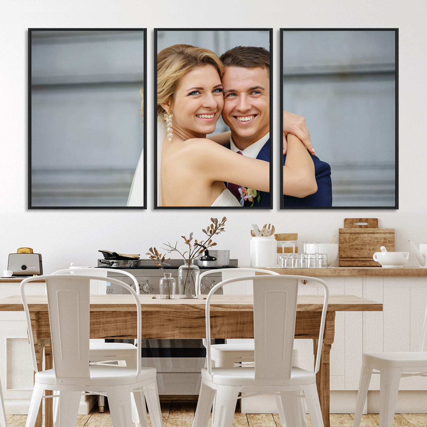 MGV-FC-60X30-3P - Create Your Own Photo Framed Canvas Print - Custom Personalized Wall Art Print for Gift