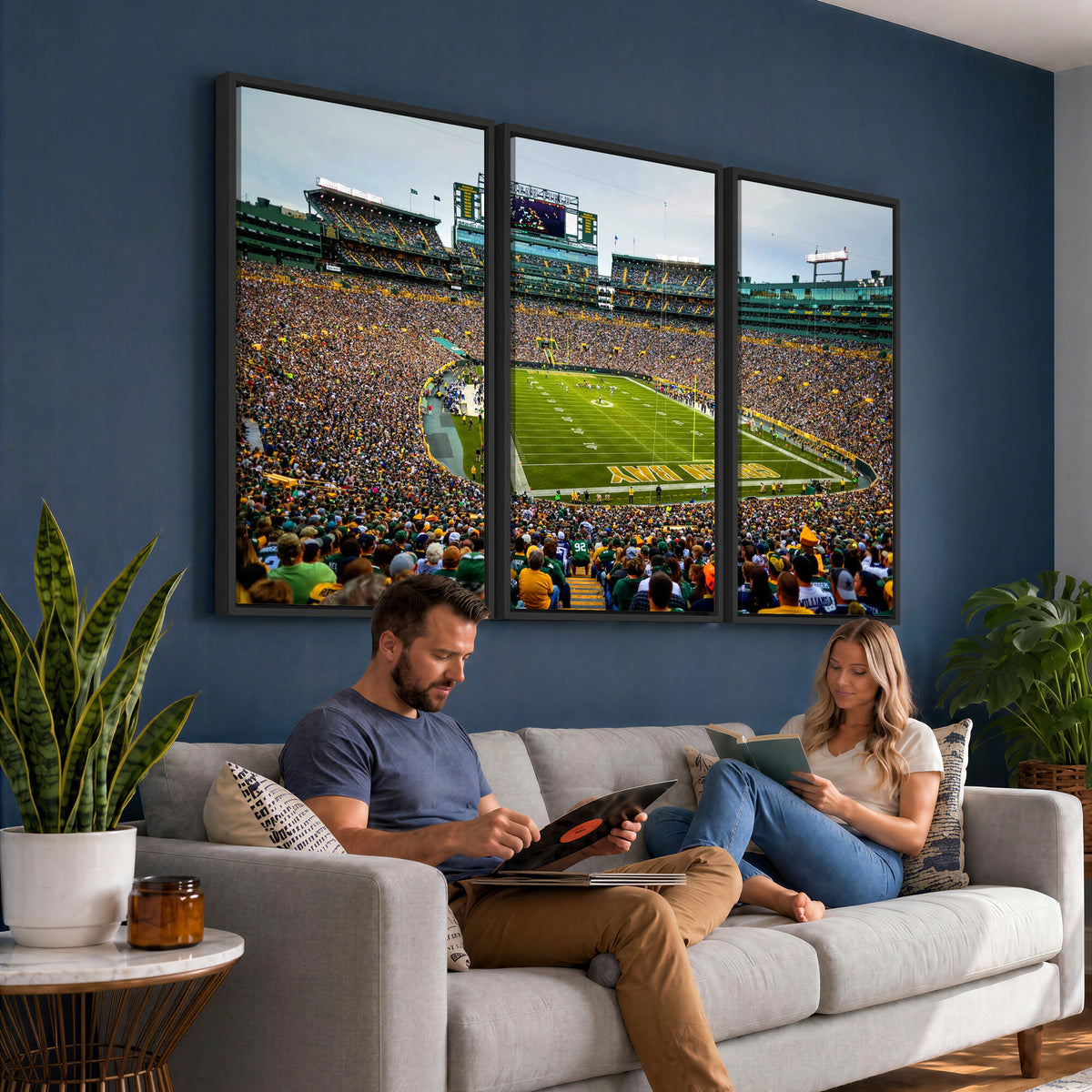 GBP101-MGV-CV-36X24 - Green Bay Packers Lambeau Field Stadium Wall Art Canvas Print