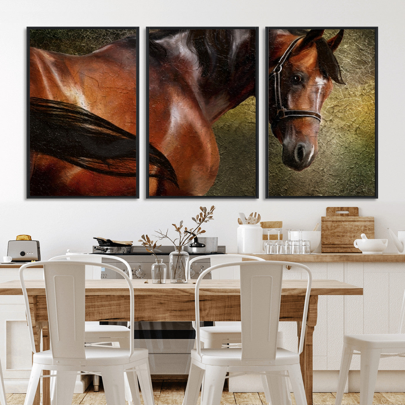 MGV-FC-60X30-3P - Wild Horses Wall Art Canvas Print