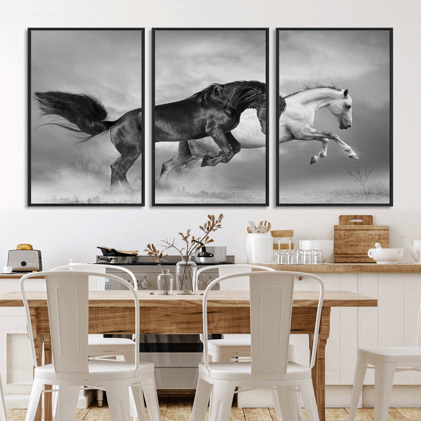 MGV-FC-60X30-3P - Wild Horses Wall Art Canvas Print