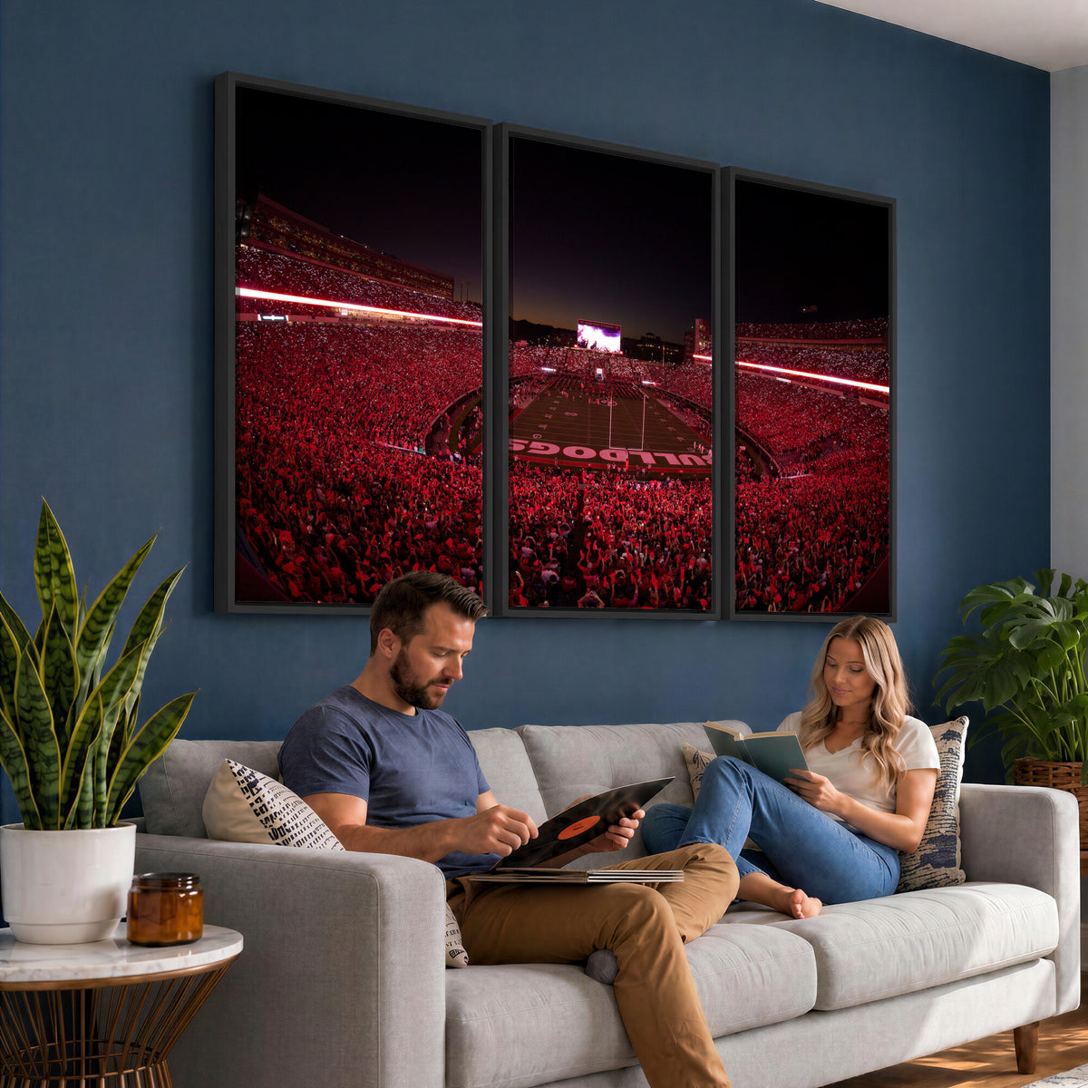 76277124-MGV-CV-36X24 - Sanford Stadium Wall Art Canvas Print – Georgia Bulldogs Football Artwork Print for Home, Office, and Sports Room Decor