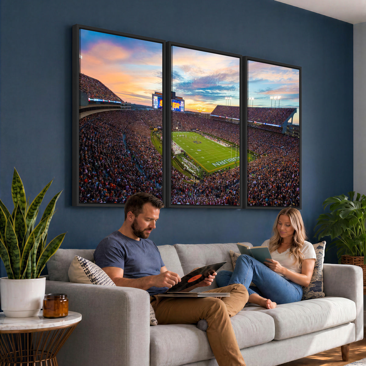 75203764-MGV-CV-36X24 - Jordan-Hare Stadium Auburn Tigers Football Stadium Canvas Wall Art