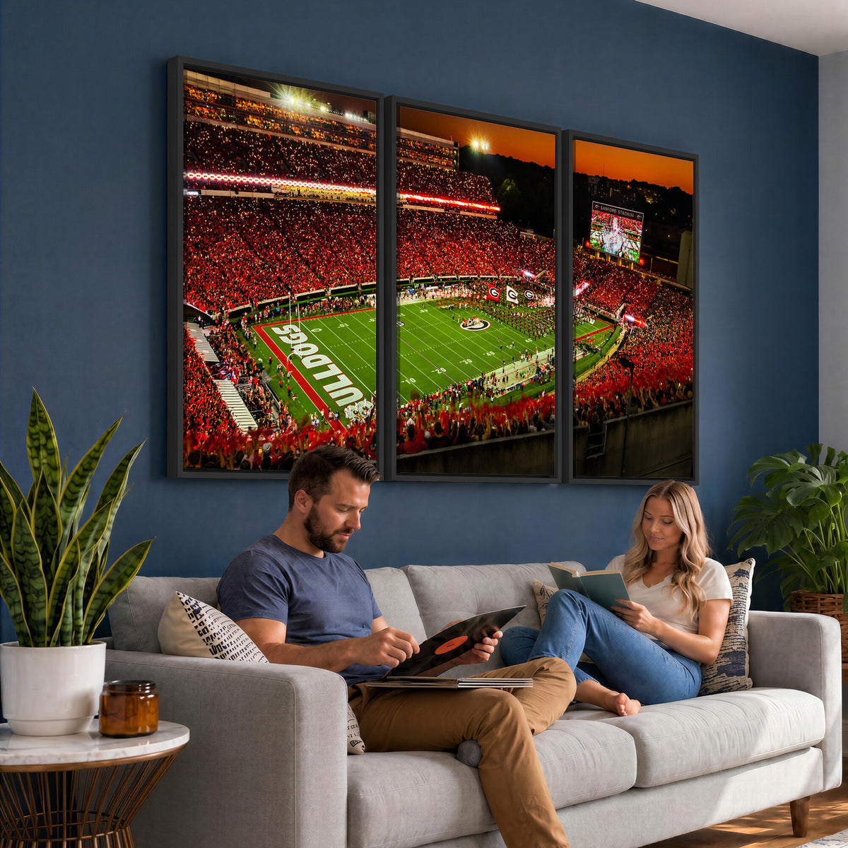 48894104-MGV-CV-36X24 - Georgia Bulldogs Stadium Wall Art Canvas Print, Sanford Stadium