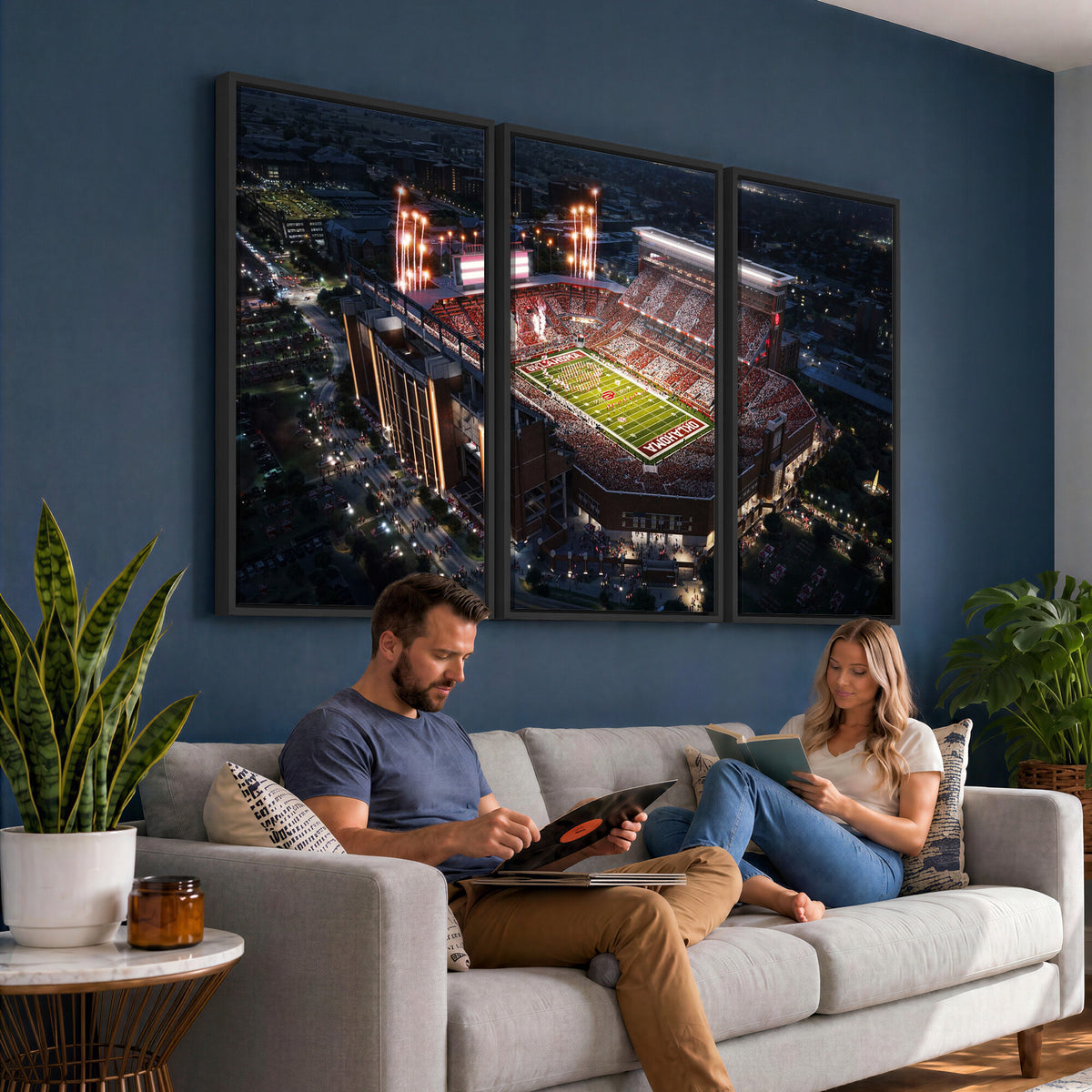 16867141-MGV-CV-36X24 - Oklahoma Memorial Stadium, Gaylord Memorial Stadium Wall Art