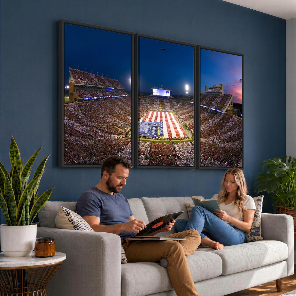 12979182-MGV-CV-36X24 - Oklahoma Sooners Memorial Stadium Wall Art Canvas Print
