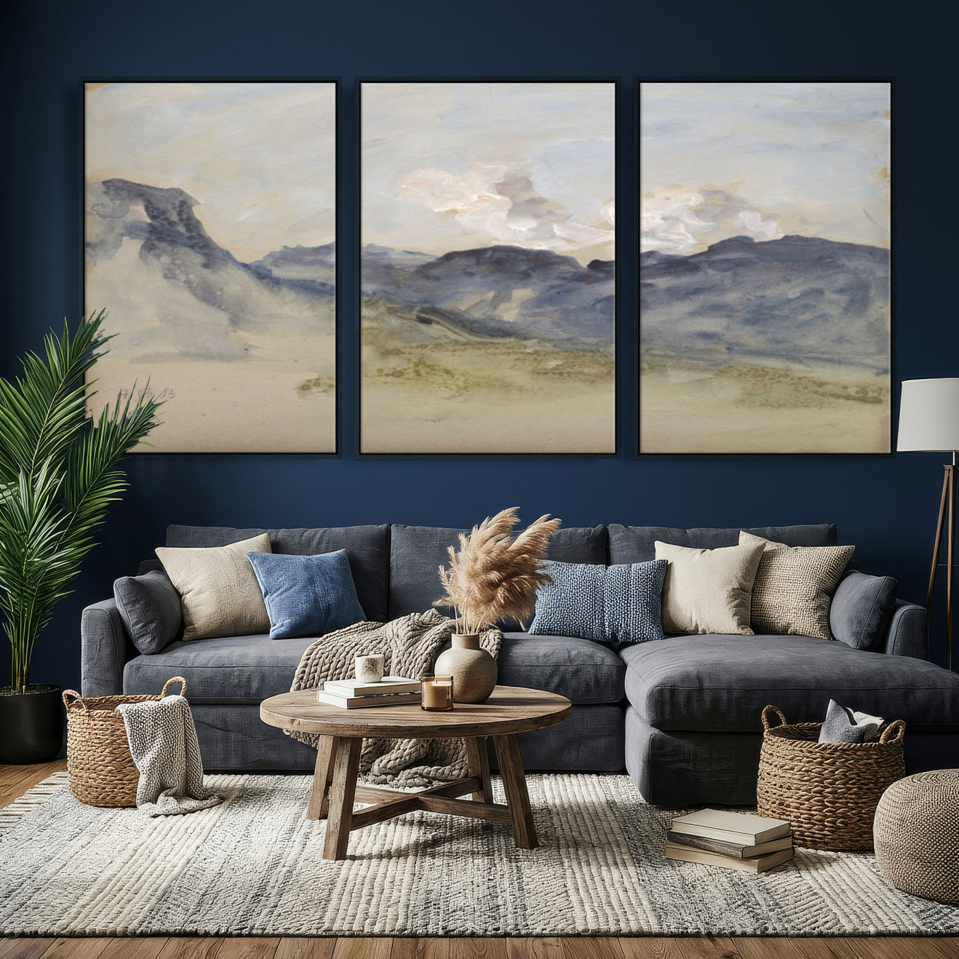 14644686-MGV-CV-36X24 - Alps Hercules Brabazon Brabazon Abstract Wall Art Canvas Print for Modern Home Decor