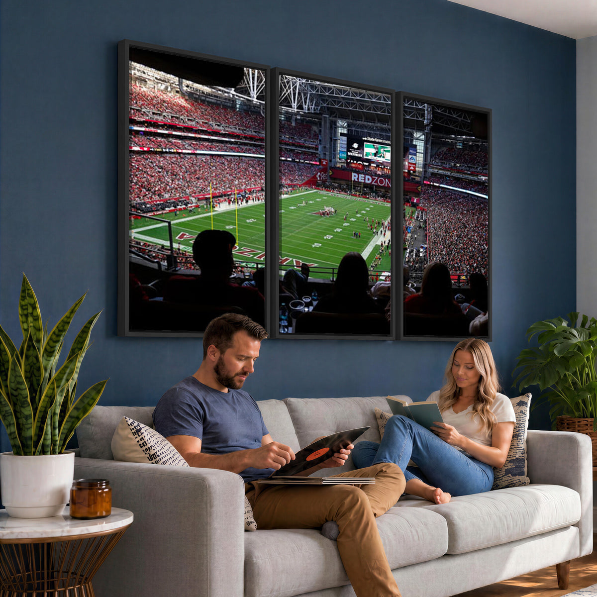 84196298-MGV-CV-36X24 - State Farm Stadium Canvas Wall Art, Arizona Cardinals Football Stadium Print, Glendale NFL Arena Photography Artwork