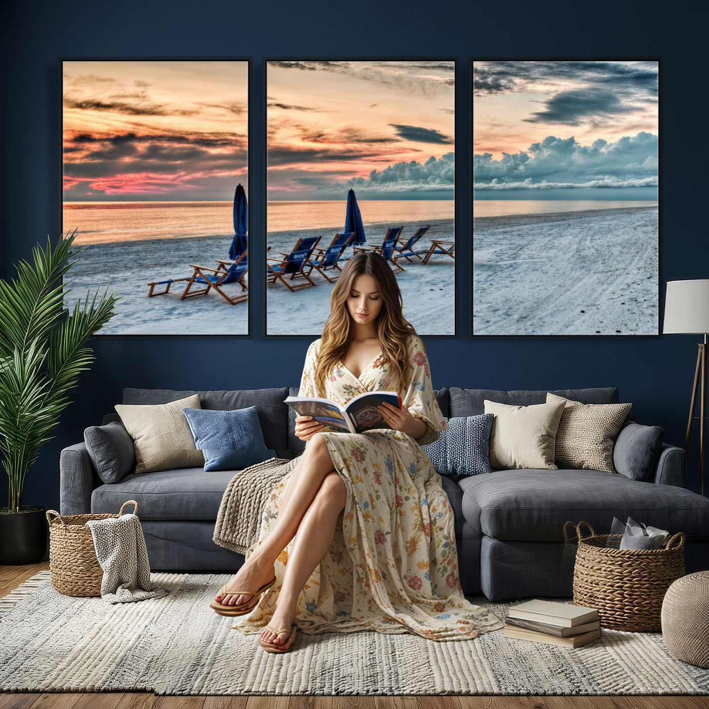 17237006-MGV-CV-36X24 - Serene Gulf Solitude Wall Art Canvas Print