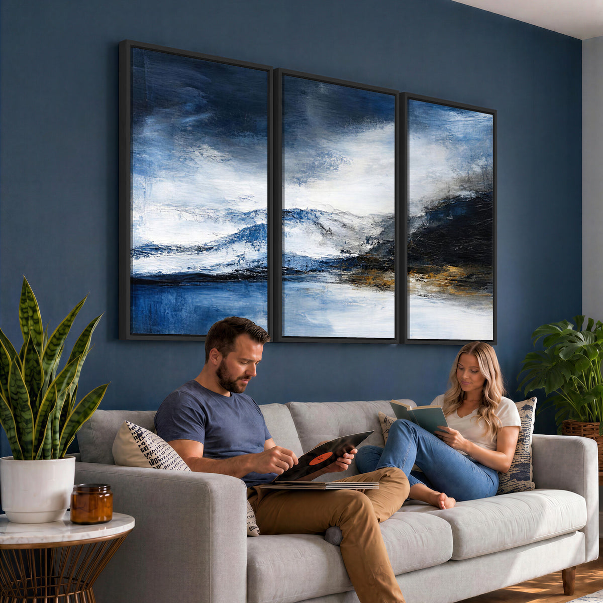 48142030-MGV-CV-36X24 - Extra Large Abstract Wall Art Canvas Print