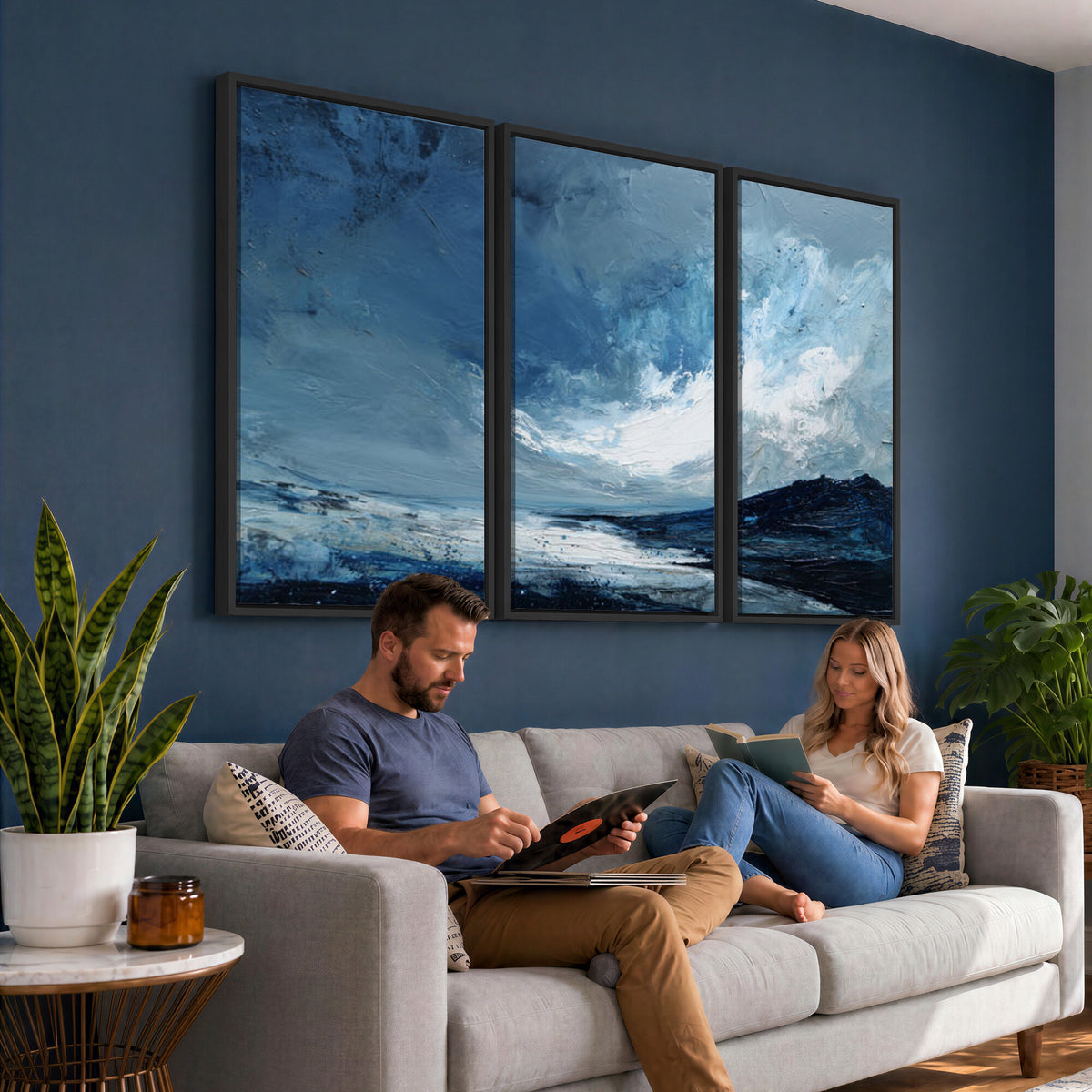 66685630-MGV-CV-36X24 - Extra Large Abstract Wall Art Canvas Print