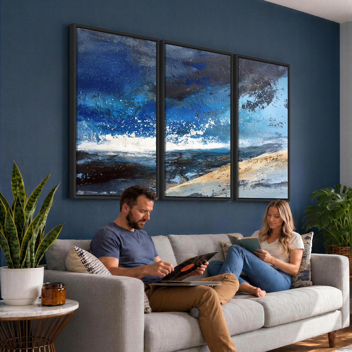 72157369-MGV-CV-36X24 - Extra Large Abstract Wall Art Canvas Print