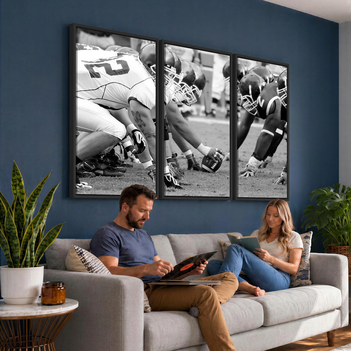 97432-MGV-CV-36X24 - American Football Player Wall Art Canvas Print