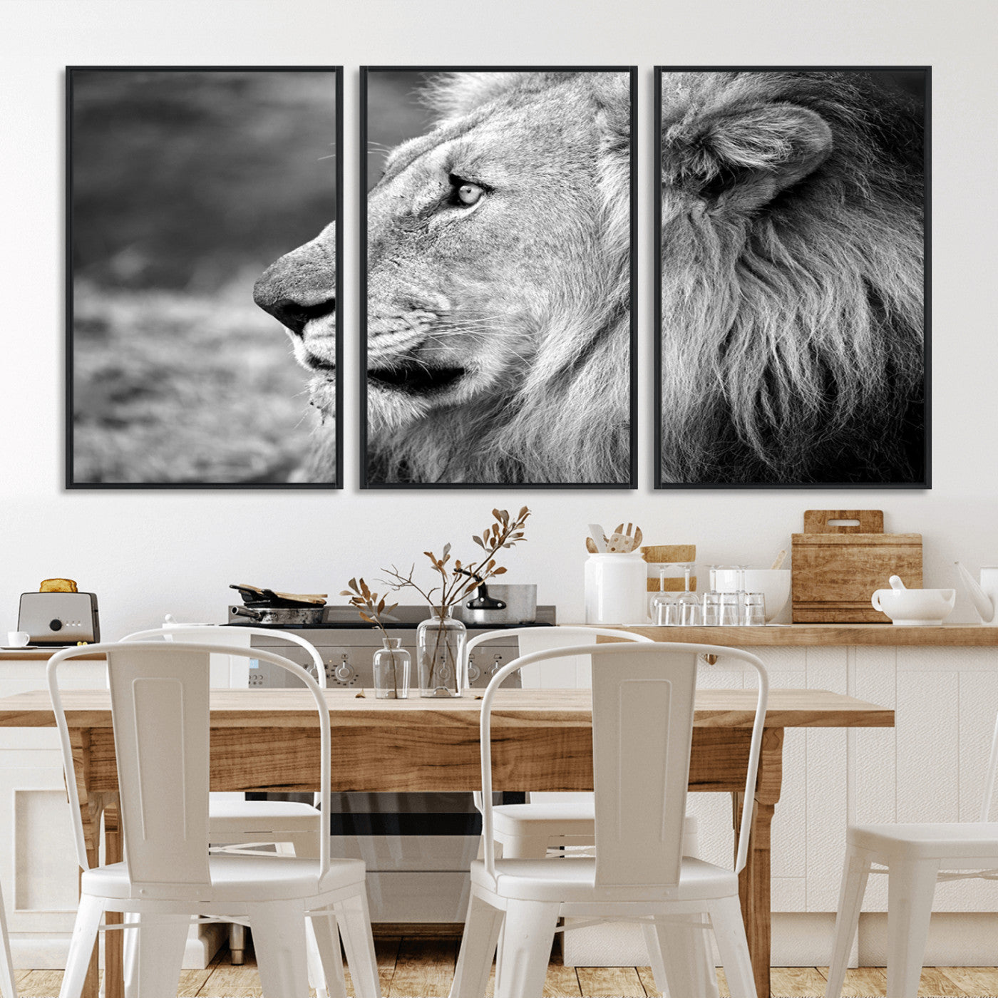 MGV-FC-60X30-3P - African Lion Wall Art Canvas Print