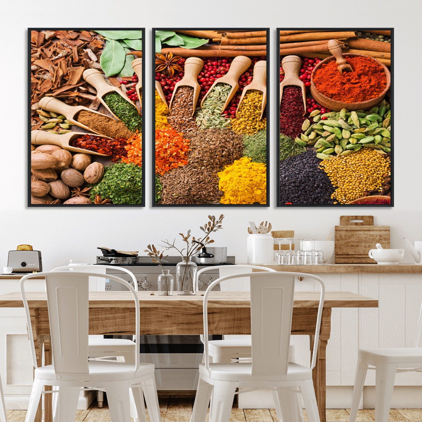 MGV-FC-60X30-3P - Spices Kitchen Wall Art Canvas Print