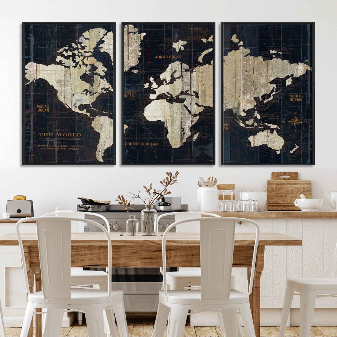 MGV-FC-60X30-3P - Push Pin World Map Canvas Print – Framed Wall Art for Couples to Track Their Travels – Anniversary