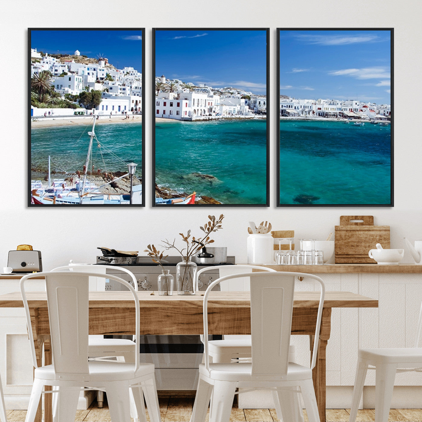 MGV-FC-60X30-3P - Santorini Wall Art Canvas Print