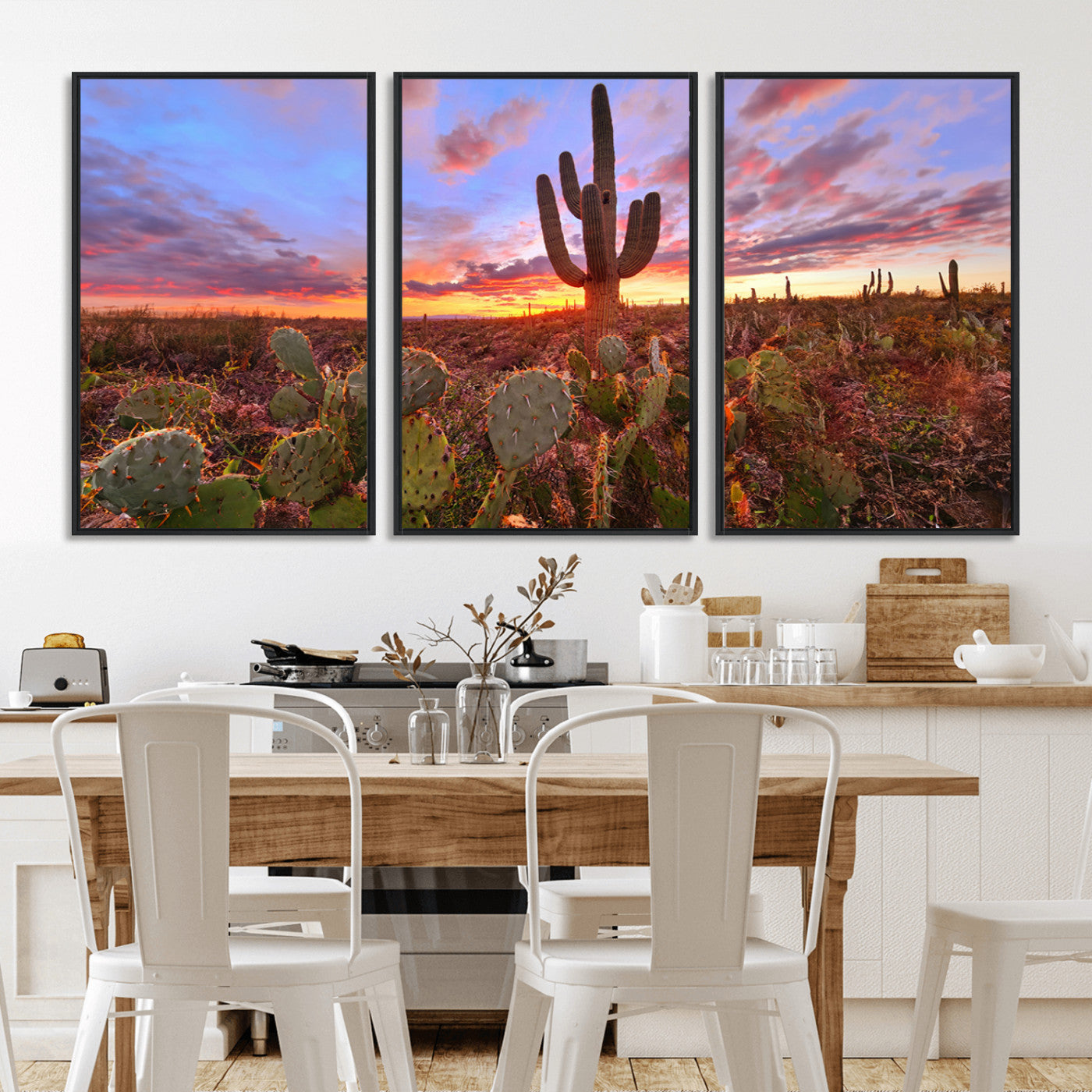 MGV-FC-60X30-3P - Arizona Desert Sunset Wall Art Canvas Print