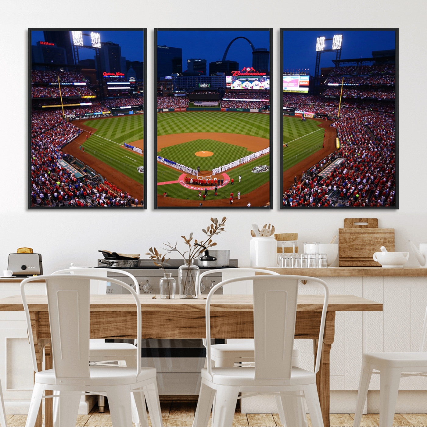 MGV-FC-60X30-3P - St. Louis Cardinals Baseball Team Print - Busch Stadium Wall Art Canvas Print