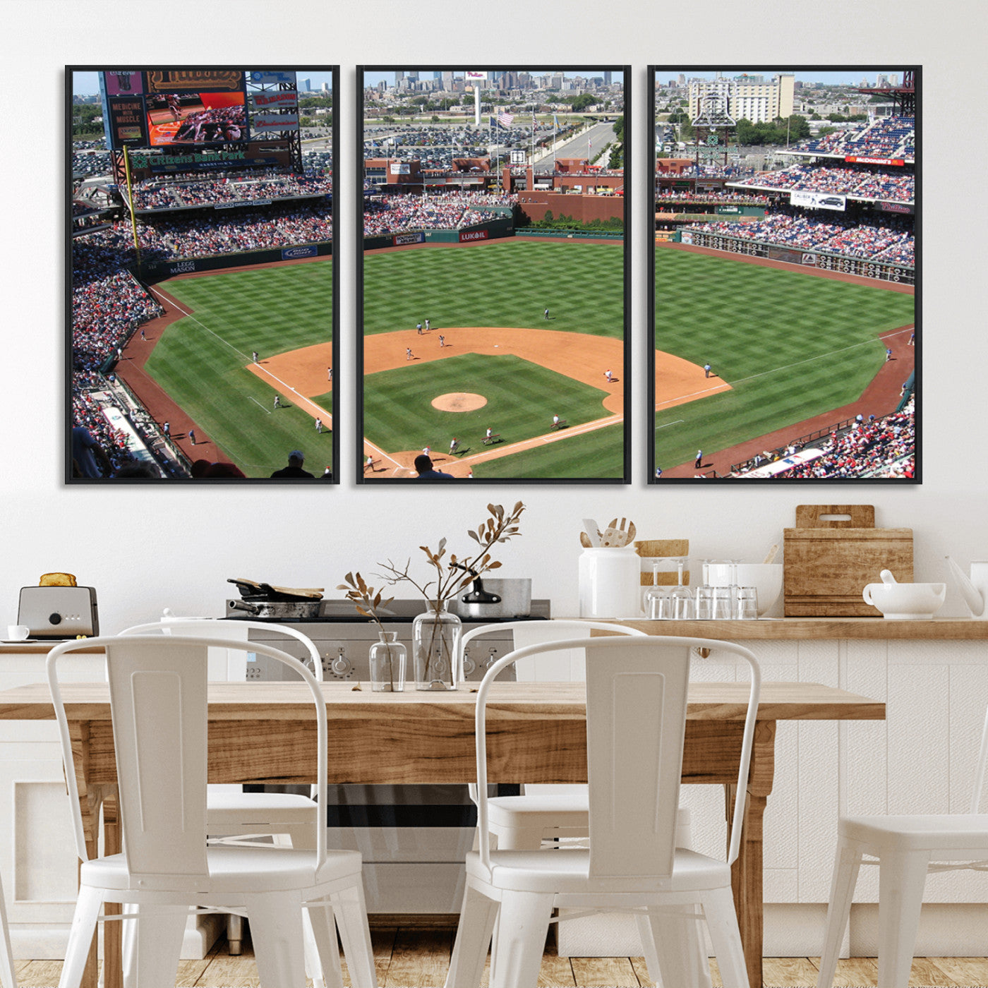 MGV-FC-60X30-3P - Philadelphia Phillies Baseball Team Print - Philadelphia Citizens Bank Park Stadium Wall Art Canvas