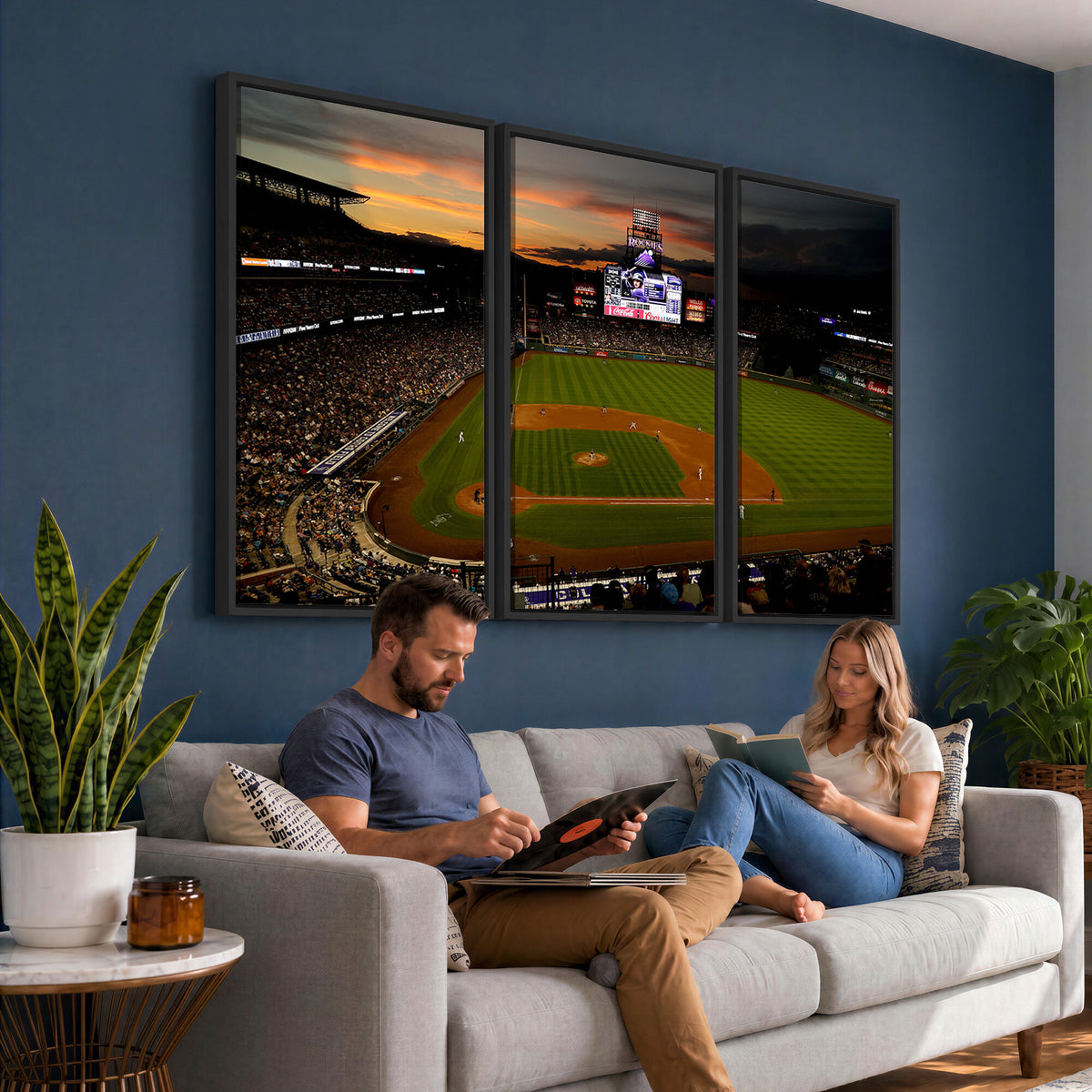 57060-MGV-CV-36X24 - Colorado Rockies Coors Field Wall Art Canvas Print - MLB Baseball Stadium