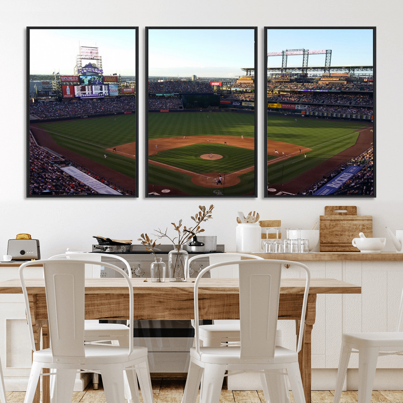 MGV-FC-60X30-3P - Colorado Rockies Coors Field Wall Art Canvas Print - MLB Baseball Stadium