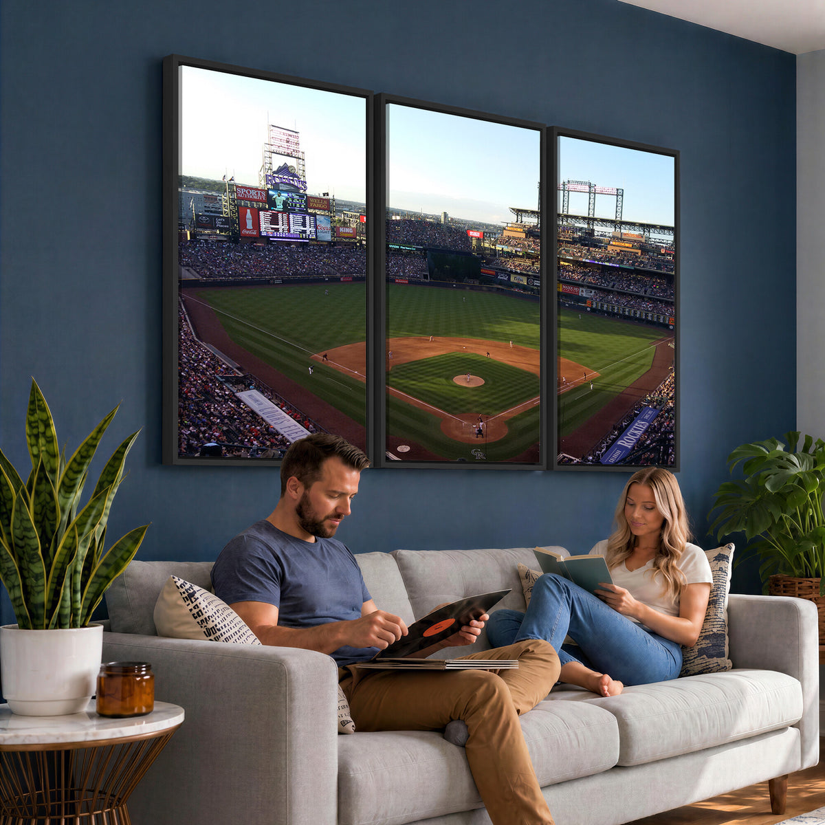 21638-MGV-CV-36X24 - Colorado Rockies Coors Field Wall Art Canvas Print, MLB Baseball Stadium