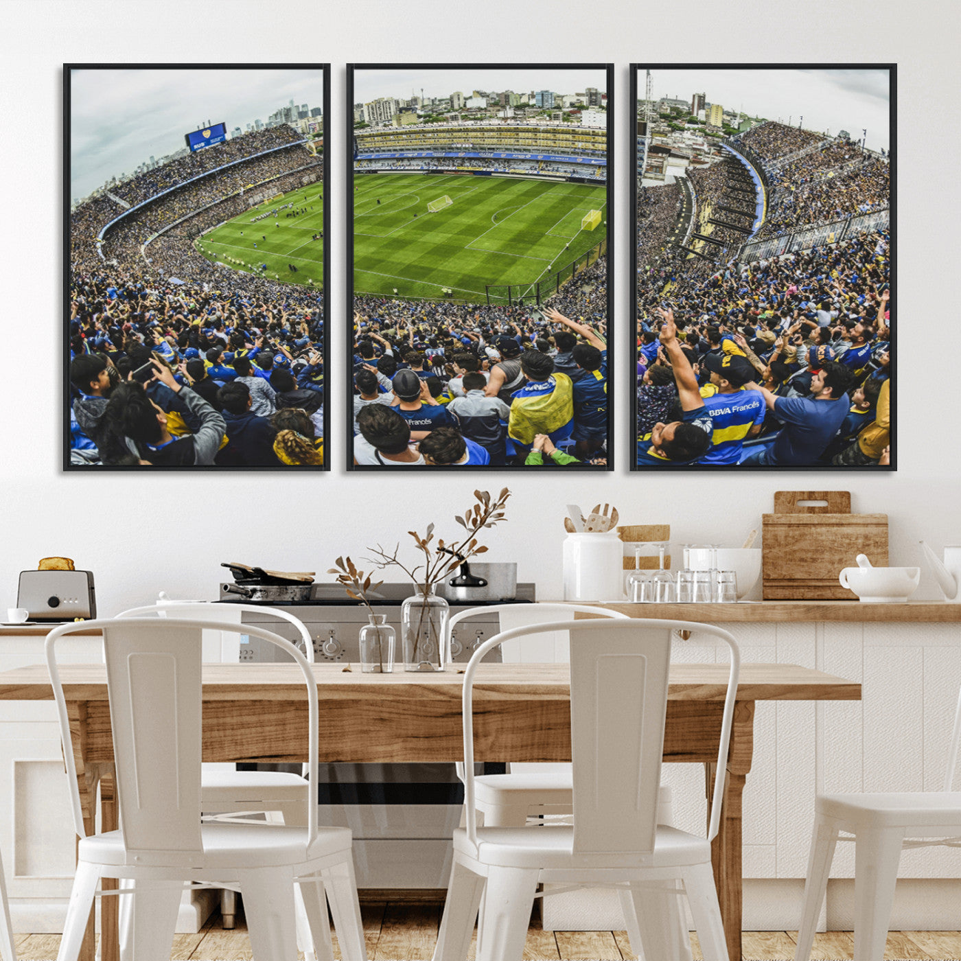 MGV-FC-60X30-3P - Boca Juniors Soccer Team Print Wall Art - Buenos Aires Bombonera Stadium Canvas Print