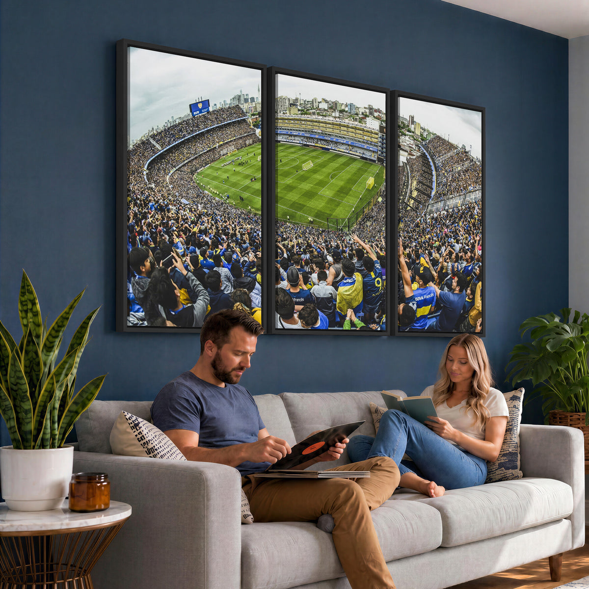 63839-MGV-CV-36X24 - Boca Juniors Soccer Team Print Wall Art, Buenos Aires Bombonera Stadium