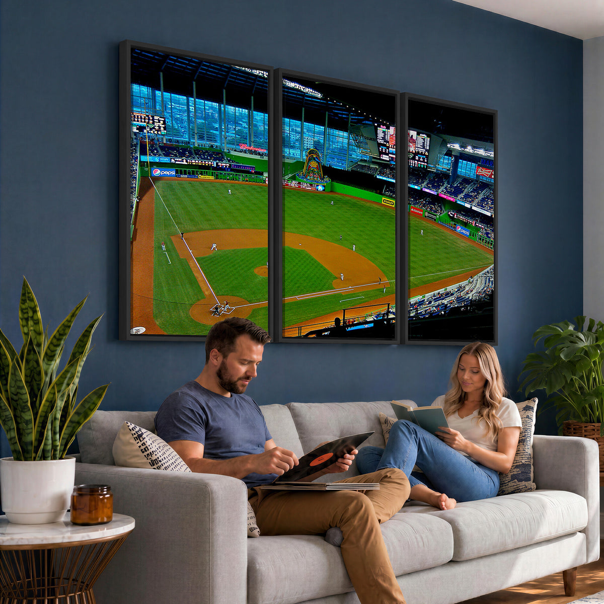 51207-MGV-CV-36X24 - Miami Marlins Baseball Team Print, Miami LoanDepot Park