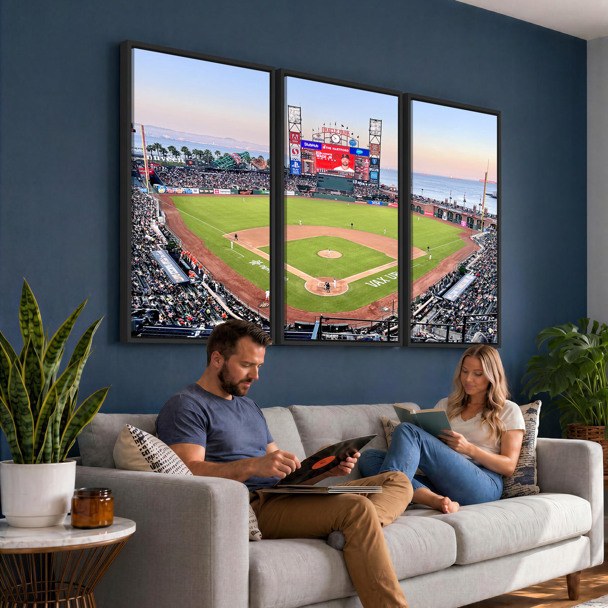 16055-MGV-CV-36X24 - San Francisco Giants Baseball Team Print, Oracle Park