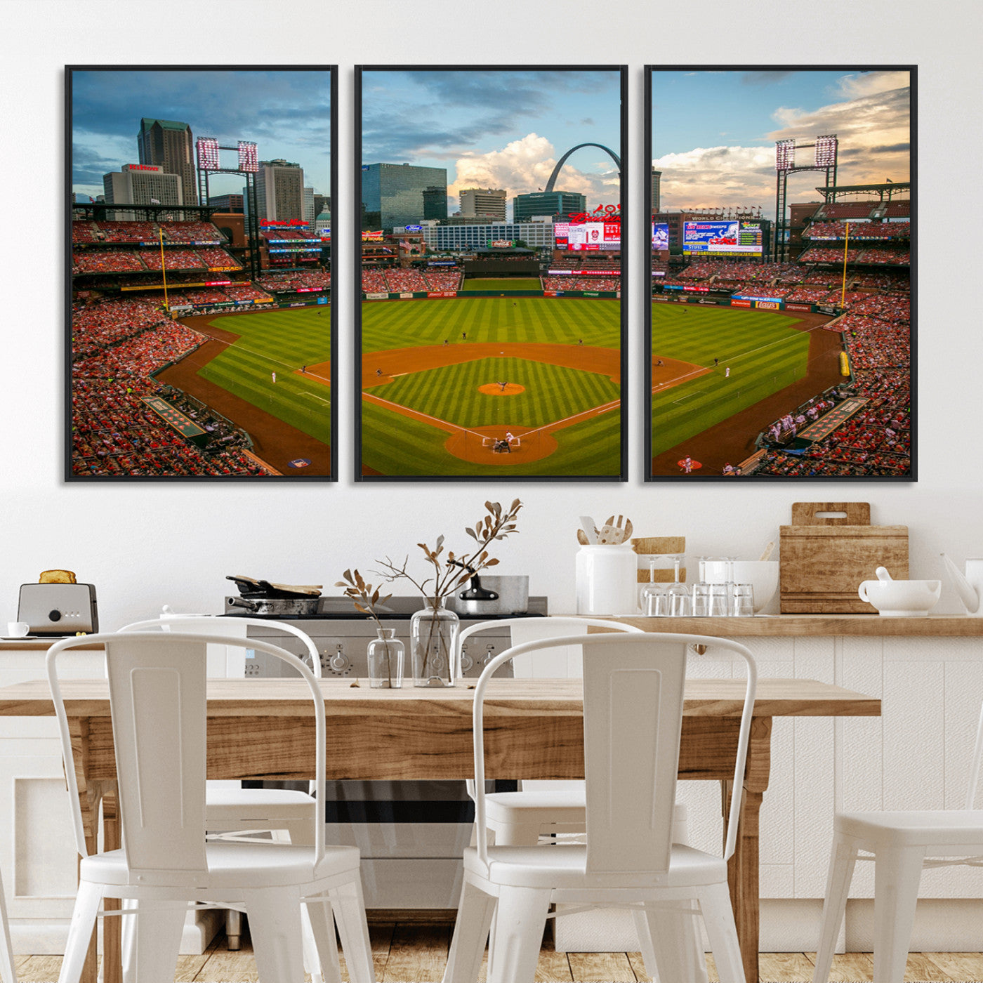 MGV-FC-60X30-3P - St. Louis Cardinals Baseball Team Print - Busch Stadium Wall Art Canvas Print