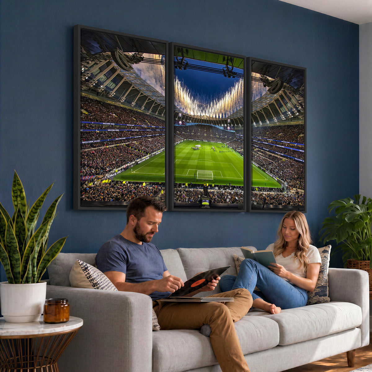 40157-MGV-CV-36X24 - Tottenham Hotspur Football Team Print, London Tottenham Hotspur Stadium Wall Art