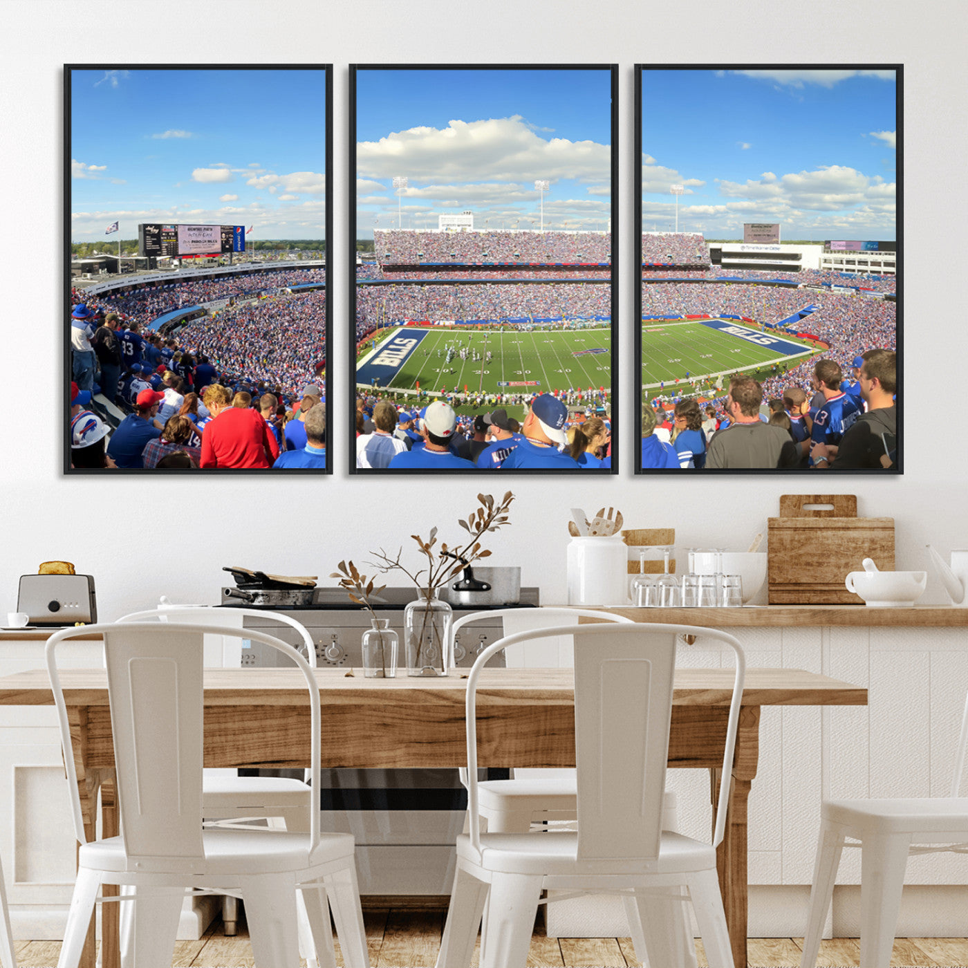 MGV-FC-60X30-3P - Buffalo Bills NFL Football Team Print - Buffalo Highmark Stadium Wall Art Canvas Print