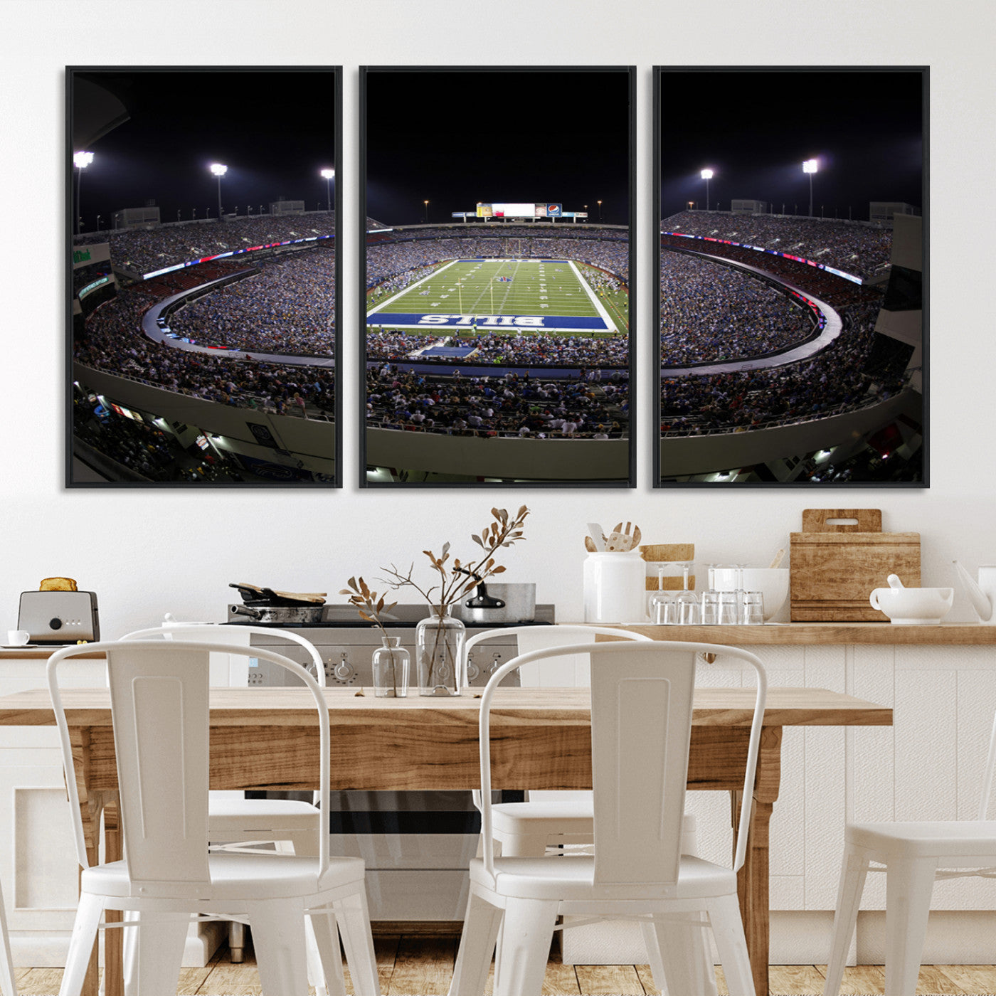 MGV-FC-60X30-3P - Buffalo Bills NFL Football Team Print - Buffalo Highmark Stadium Wall Art Canvas Print