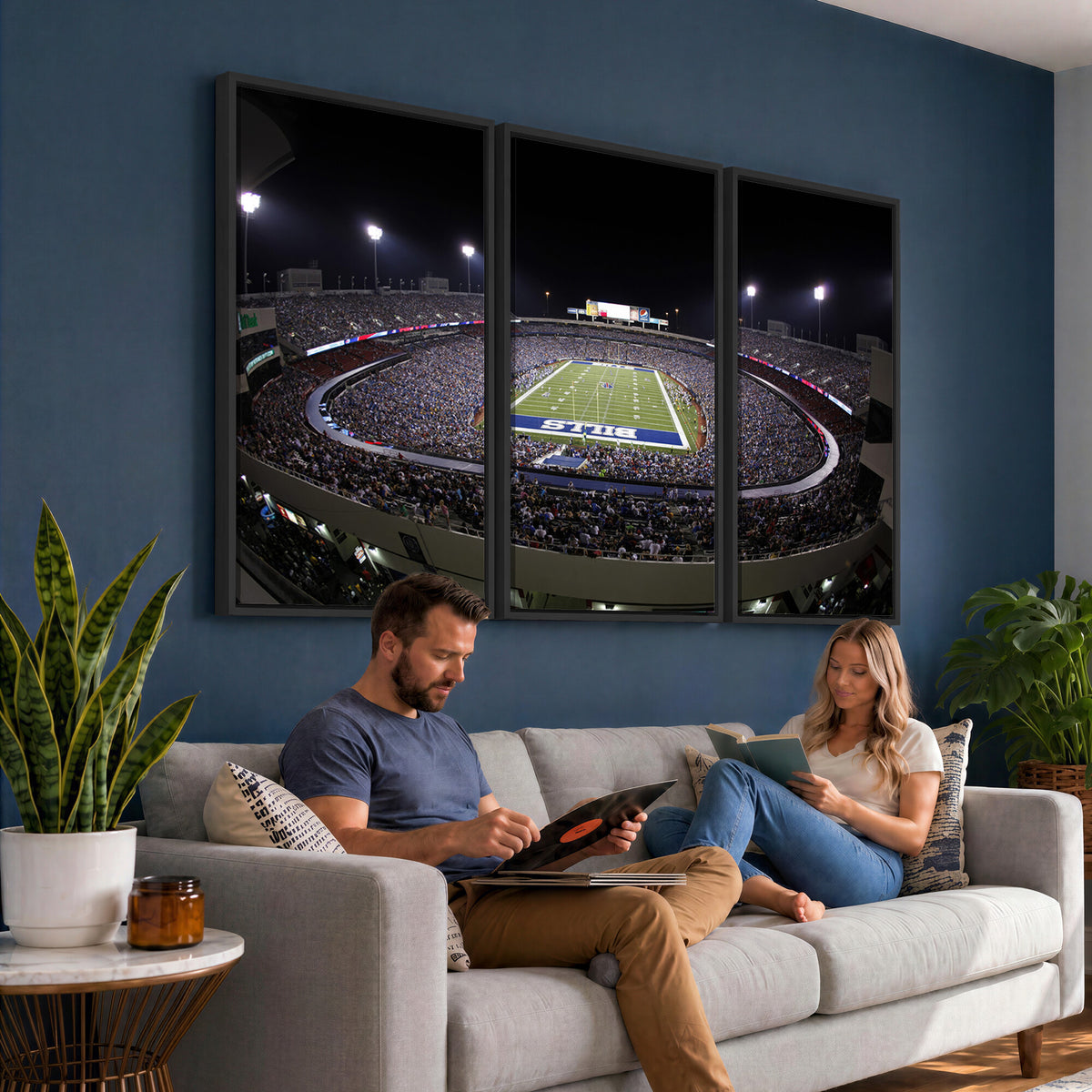 98546-MGV-CV-36X24 - Buffalo Bills NFL Football Team Print, Buffalo Highmark Stadium Wall Art