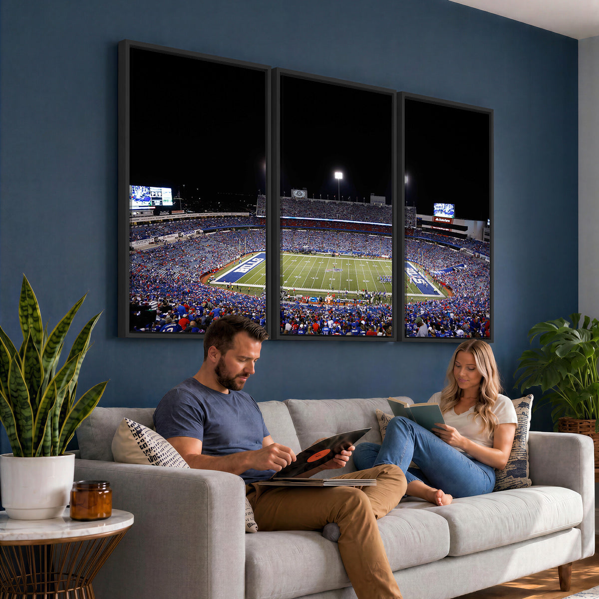 59036-MGV-CV-36X24 - Buffalo Bills Wall Art, Buffalo Bills Stadium Canvas Print for Sports Decor