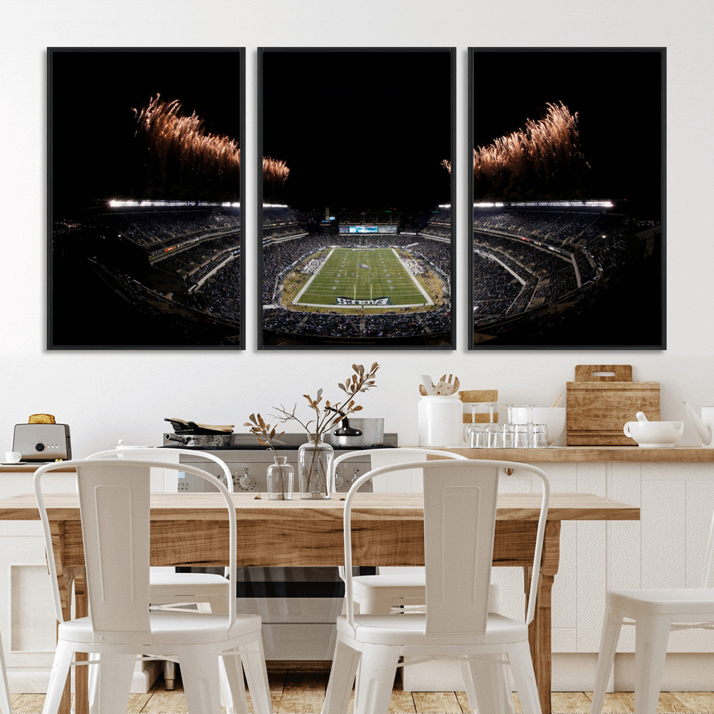 MGV-FC-60X30-3P - Eagles Field Stadium Wall Art | Philadelphia Eagles Football Team Print - Philadelphia Lincoln