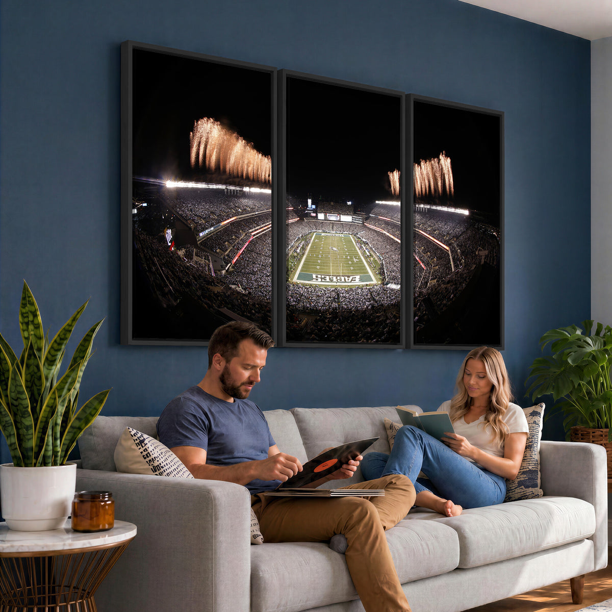 48893-MGV-CV-36X24 - Eagles Field Stadium Wall Art, Lincoln Financial Field