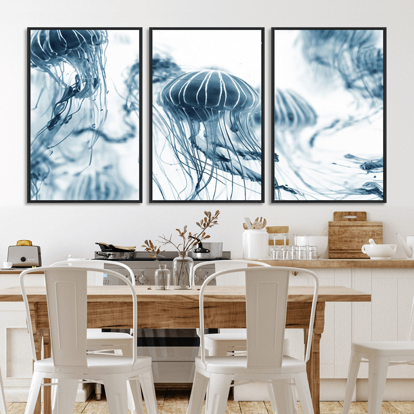MGV-FC-60X30-3P - Abstract Jellyfish Canvas Print Wall Art