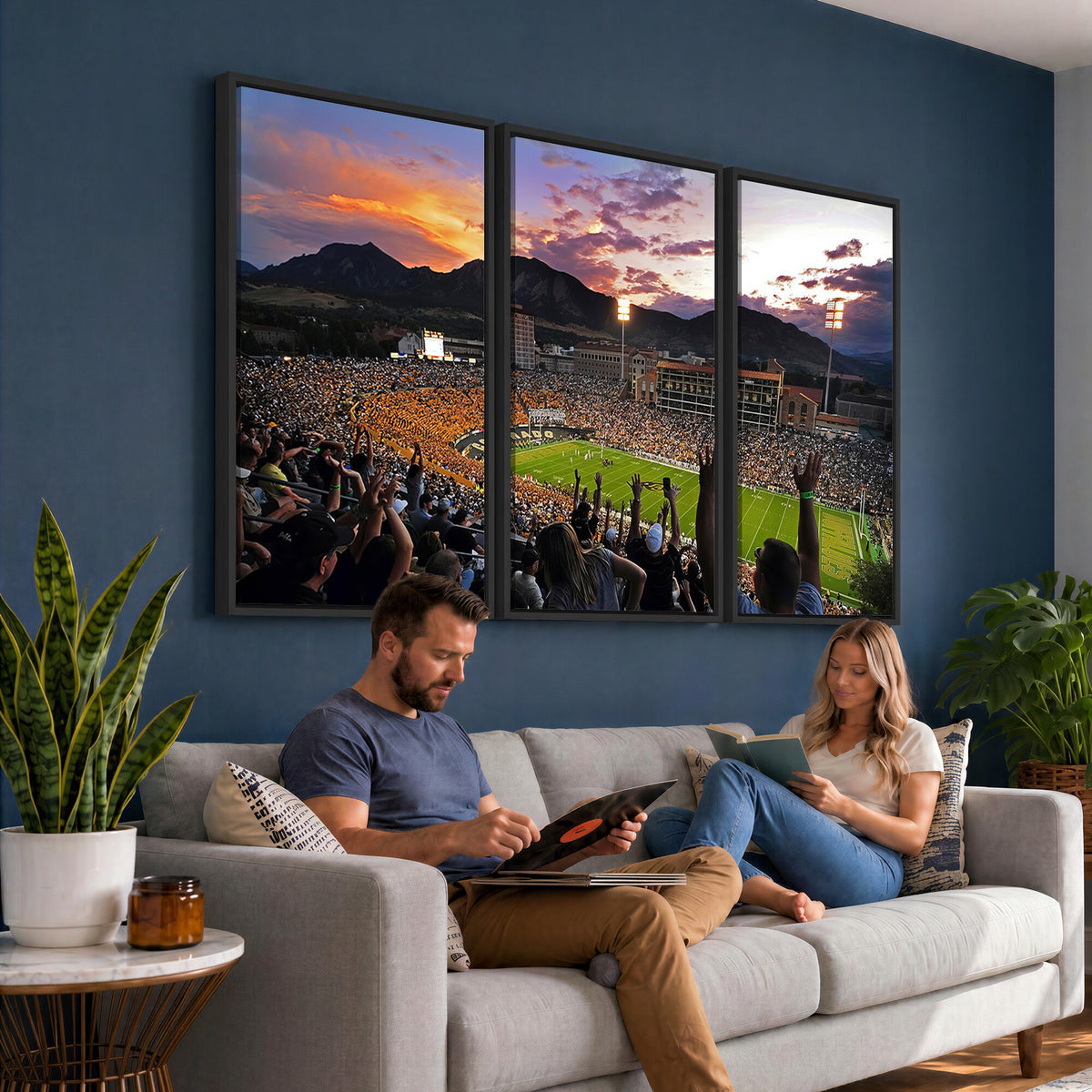 52579-MGV-CV-36X24 - Folsom Field, University of Colorado Buffaloes Football, Framed and Ready to Hang
