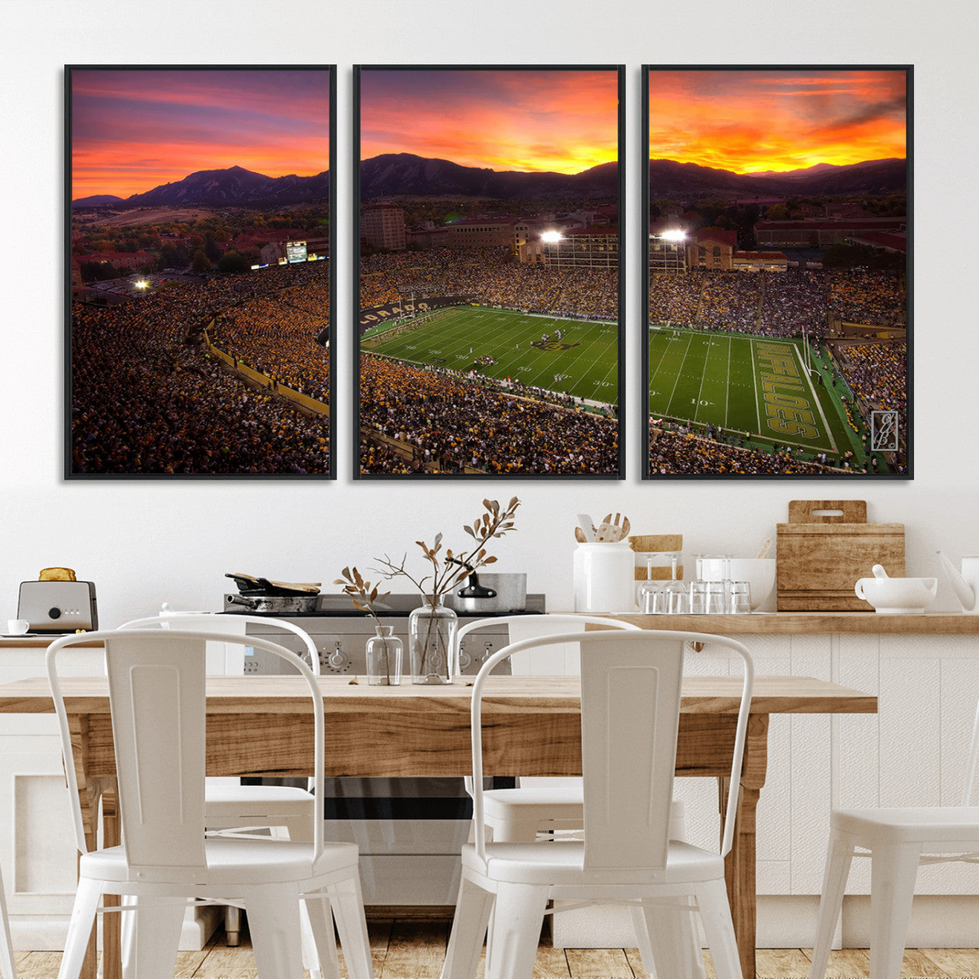MGV-FC-60X30-3P - Folsom Field - University of Colorado Buffaloes Football Stadium, Colorado Buffaloes Wall Art Canvas