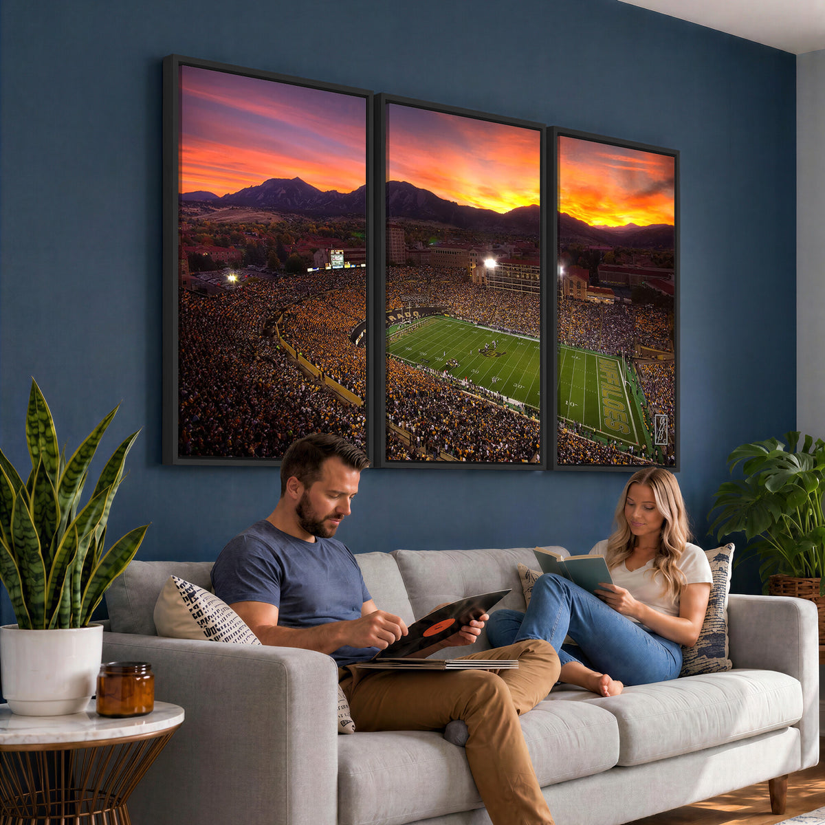 84649-MGV-CV-36X24 - Folsom Field, University of Colorado Buffaloes Football, Extra Large Game Room Wall Decor