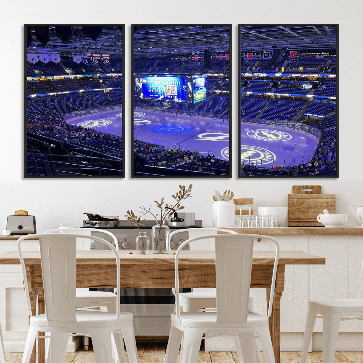 MGV-FC-60X30-3P - Amalie Arena Florida Wall Art Canvas Print - NHL Hockey Stadium Print Wall Art