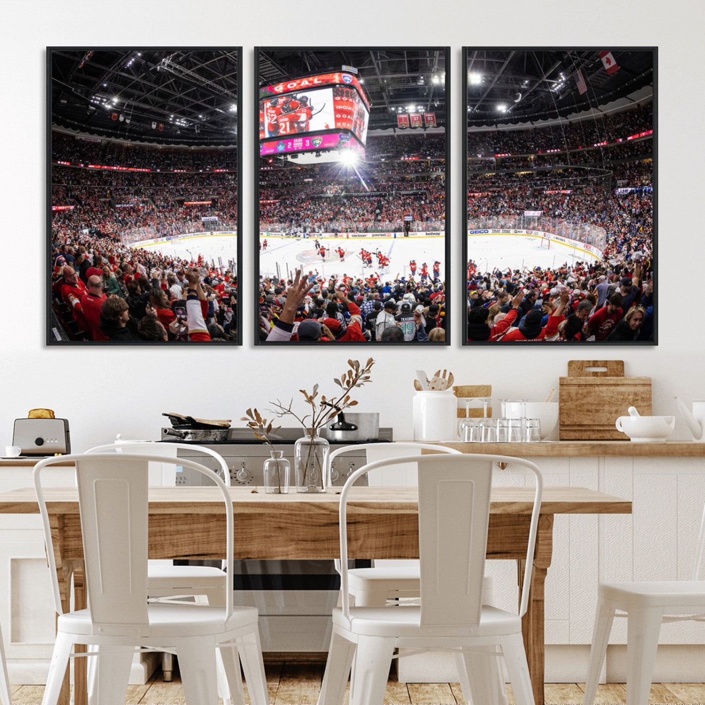 MGV-FC-60X30-3P - Amerant Bank Arena Wall Art Canvas Print - Basketball Arena Stadium Print