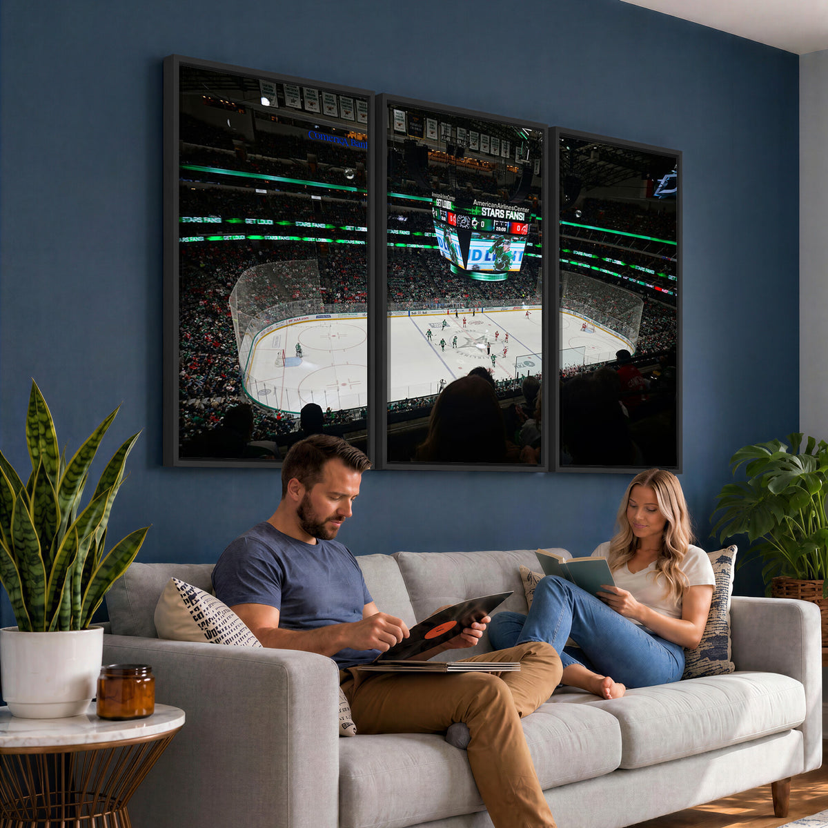 13876-MGV-CV-36X24 - American Airlines Center Dallas Stars Wall Art Canvas Print