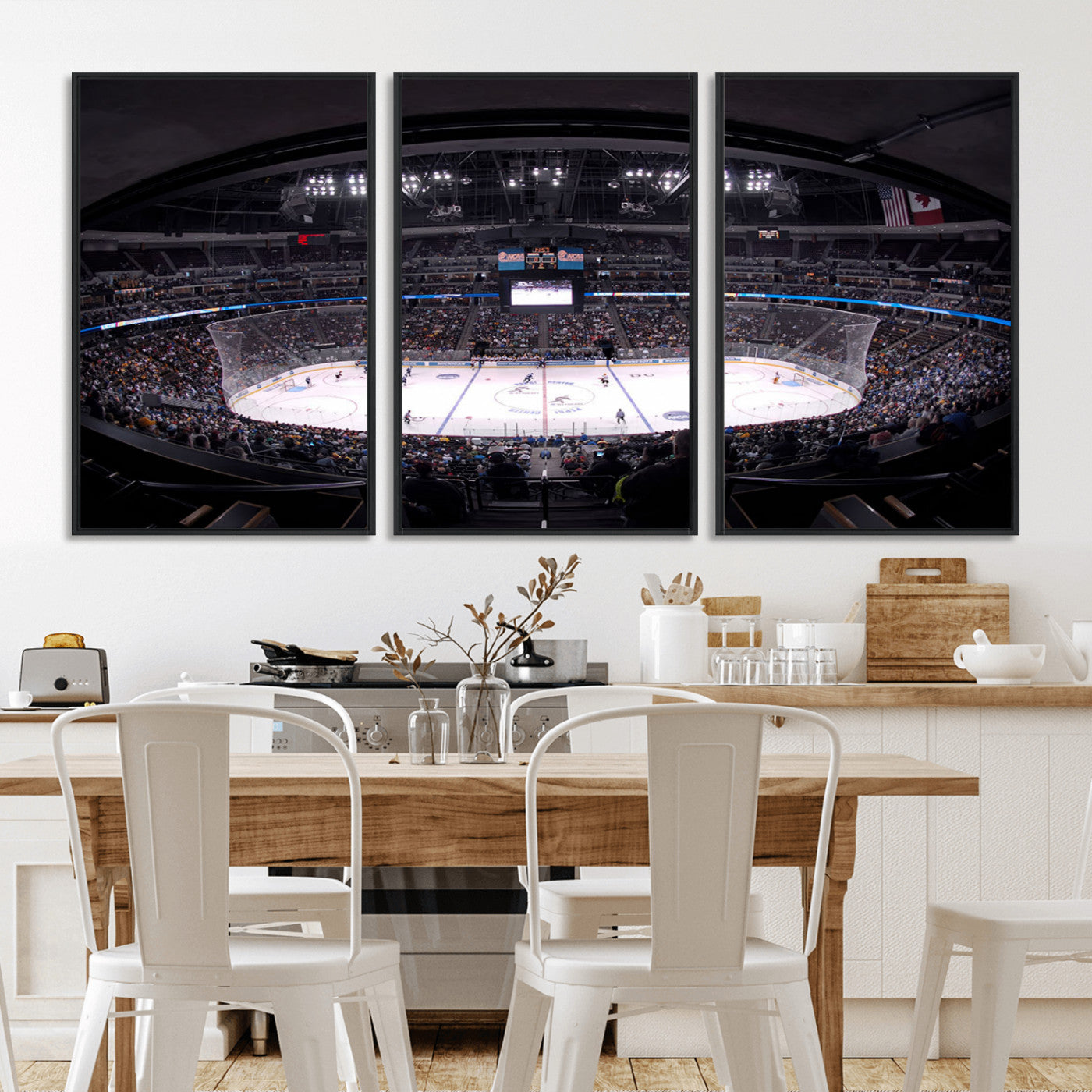 MGV-FC-60X30-3P - Ball Arena Denver Colorado Avalanche Hockey Team Wall Art Canvas Print - Denver Ice Hockey Stadium