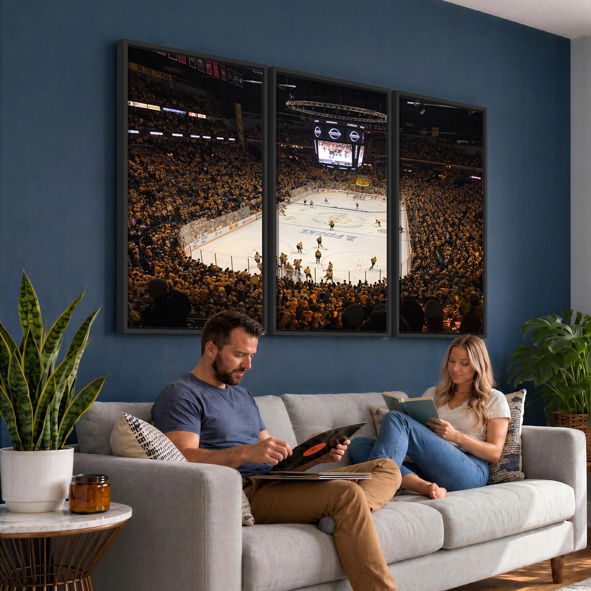 99407-MGV-CV-36X24 - Bridgestone Arena - Nashville Predators Hockey Team Print - Nashville Wall Art Canvas Print