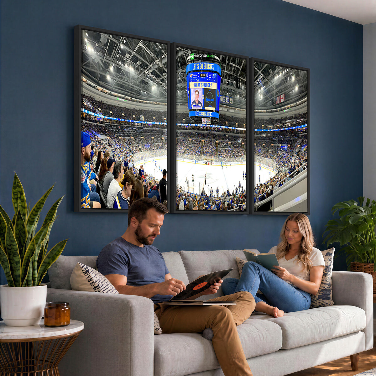 55708-MGV-CV-36X24 - Enterprise Center, Missouri St. Louis Blues Ice Hockey