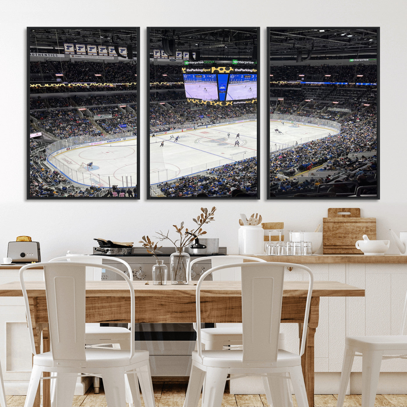 MGV-FC-60X30-3P - Enterprise Center Missouri St. Louis Blues Hockey Stadium Wall Art Canvas Print